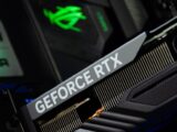 a close up of the geforce rxtx logo on the side of a
