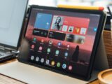 a tablet with a screen