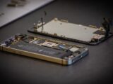 black and gold hard disk drive
