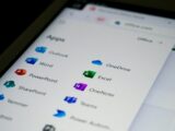 a close up of a cell phone screen with different app icons